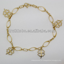2013 moda flor forma 316L mulheres de aço inoxidável pulseira de jóias